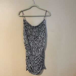 Zebra Print Spaghetti Strap Dress